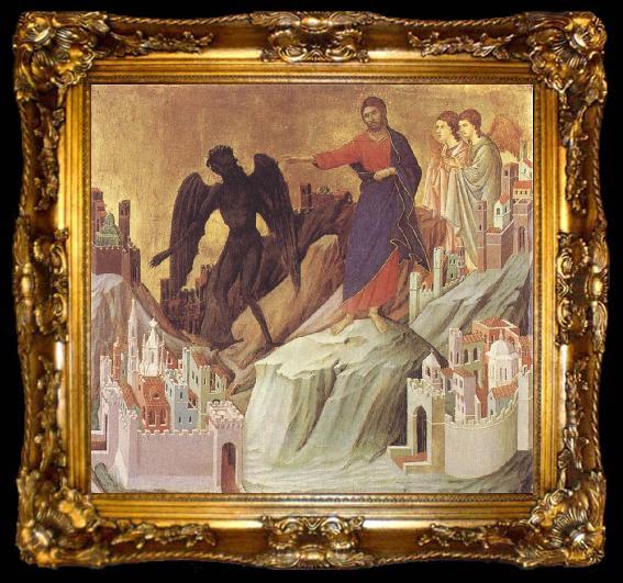 framed  Duccio di Buoninsegna The Tempration of Christ on the Mountain, ta009-2